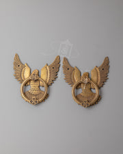 Decorative Brass Bird Door Knob Set | Handcrafted Traditional Door Hardware