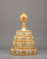 Gold-Plated Tibetan Mandala  Offering