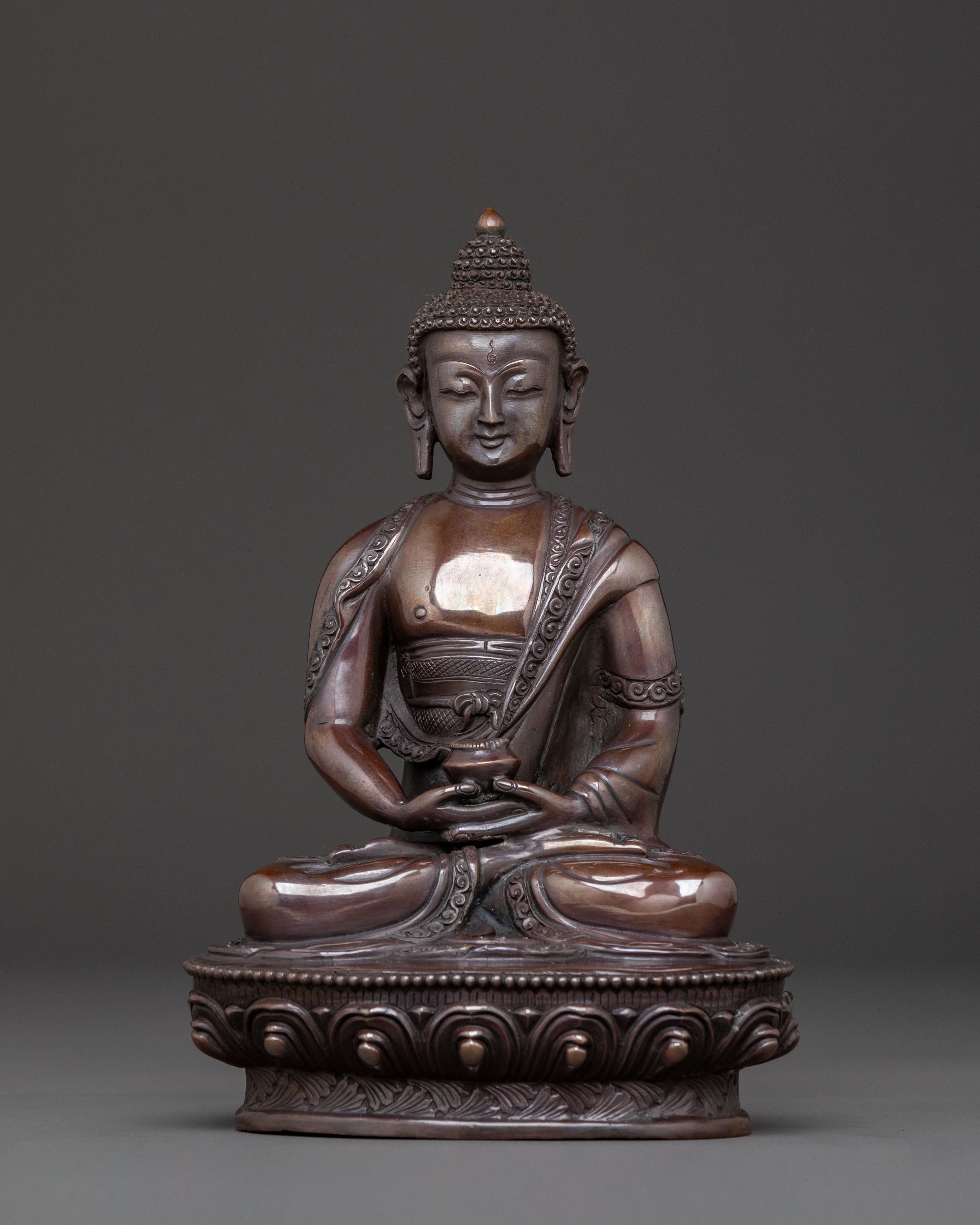 Amitabha Buddha | Serene Oxidized Copper Statue