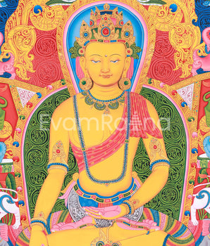 Siddhartha Gautama Thangka Print | Artwok Of Sakyamuni Buddha | Gautama Buddha Print