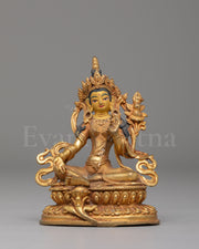 Divine Altar Green Tara Deity Statue 