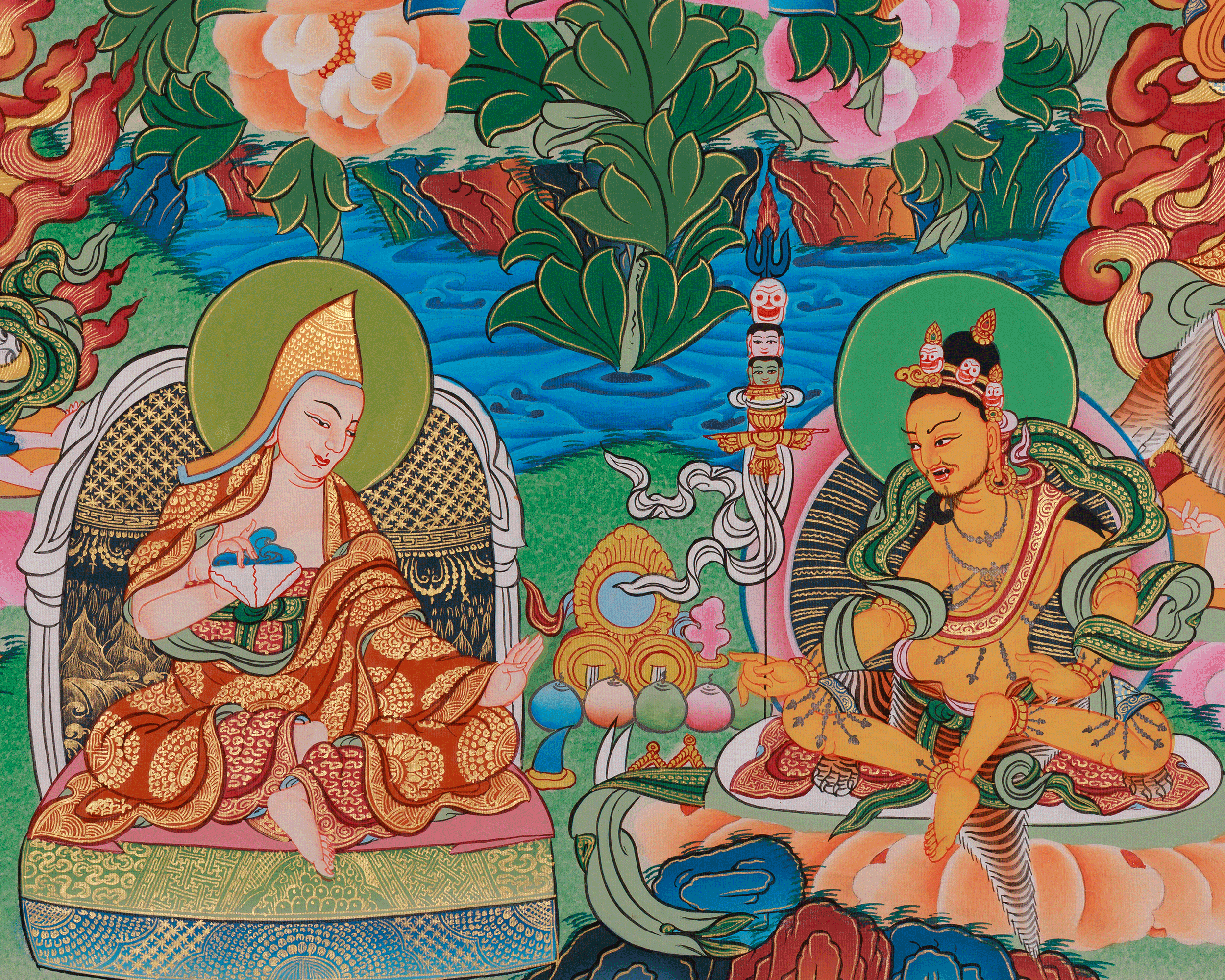 Precious Guru Rinpoche Thangka | Tibetan Buddhist Altar | Lotus Born Master