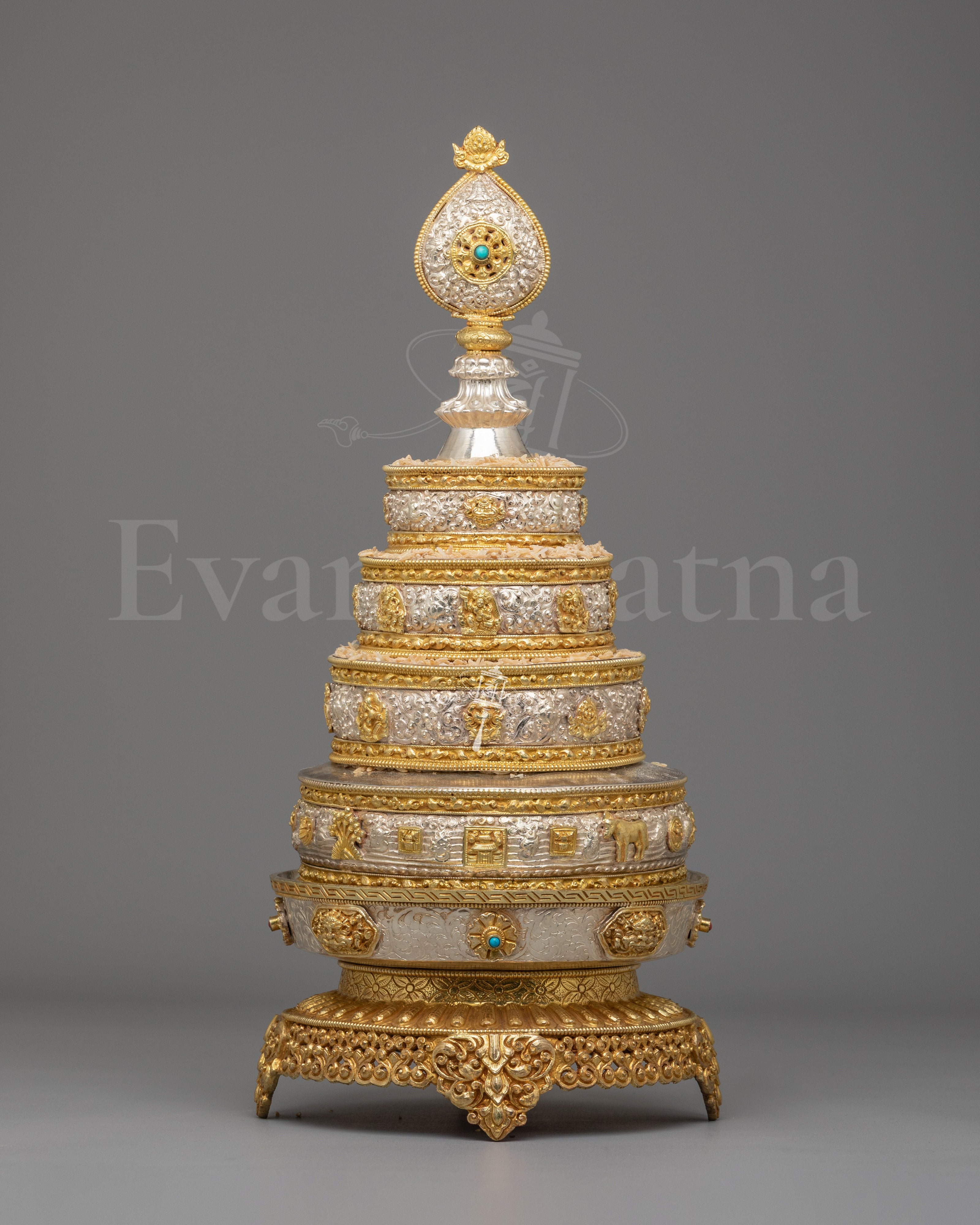 Tibetan Himalayan Mandala Offering | Spiritual Meditation Altar Decor