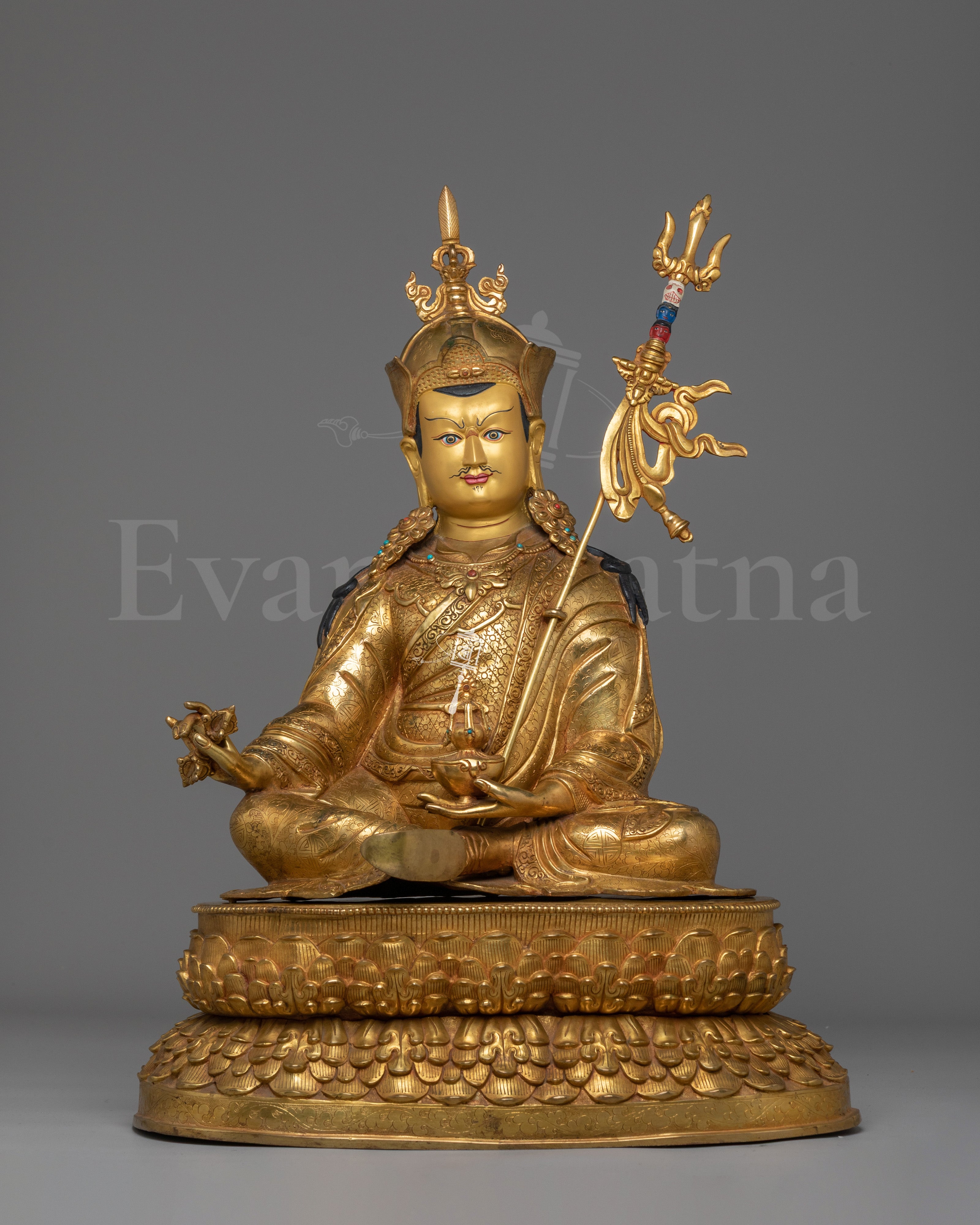 Lotus Born Guru Rinpoche Statue | Buddhist Padmasambhava Sculpture