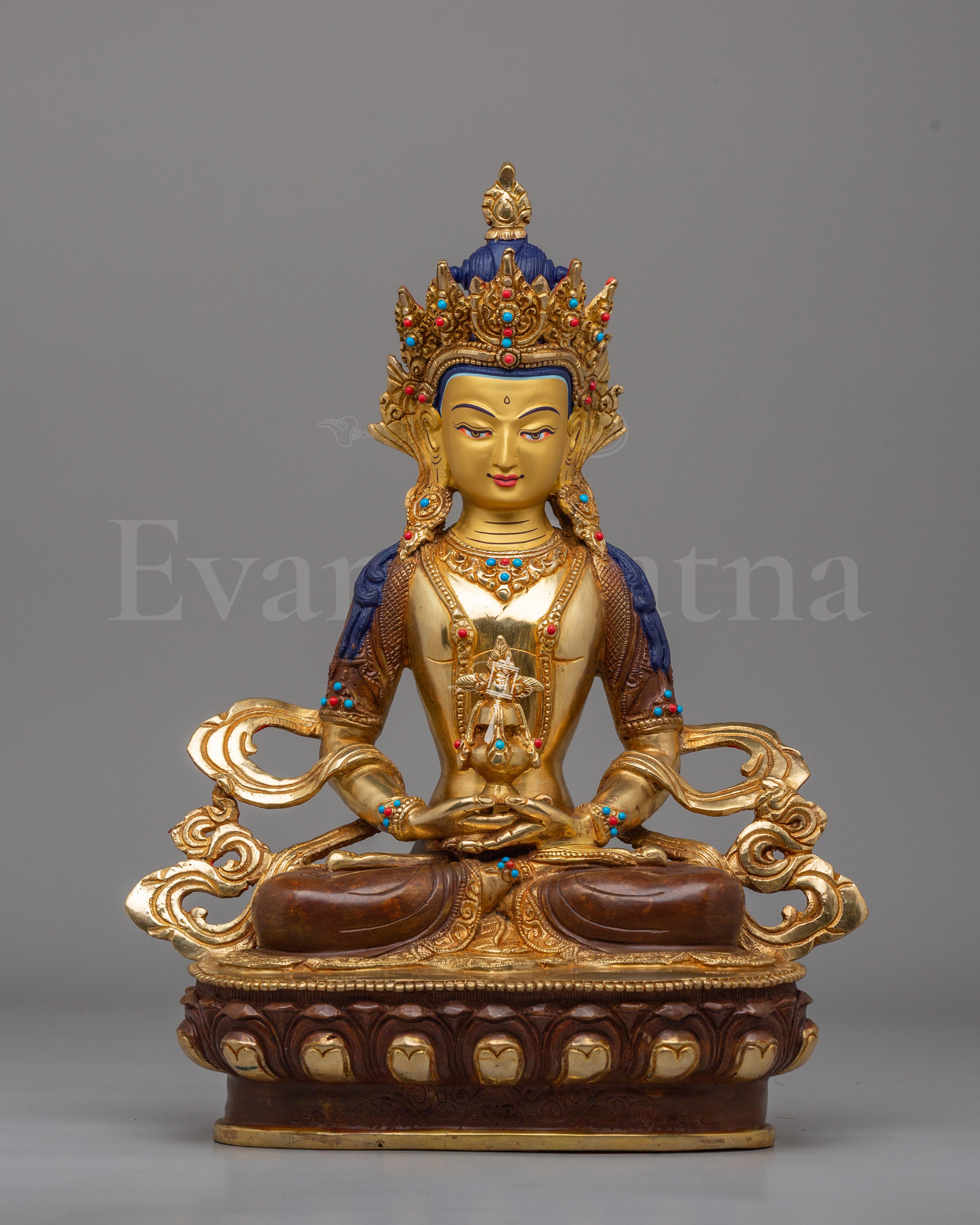 Sacred Amitayus Buddha Statue | Tibetan Long Life Buddha Sculpture