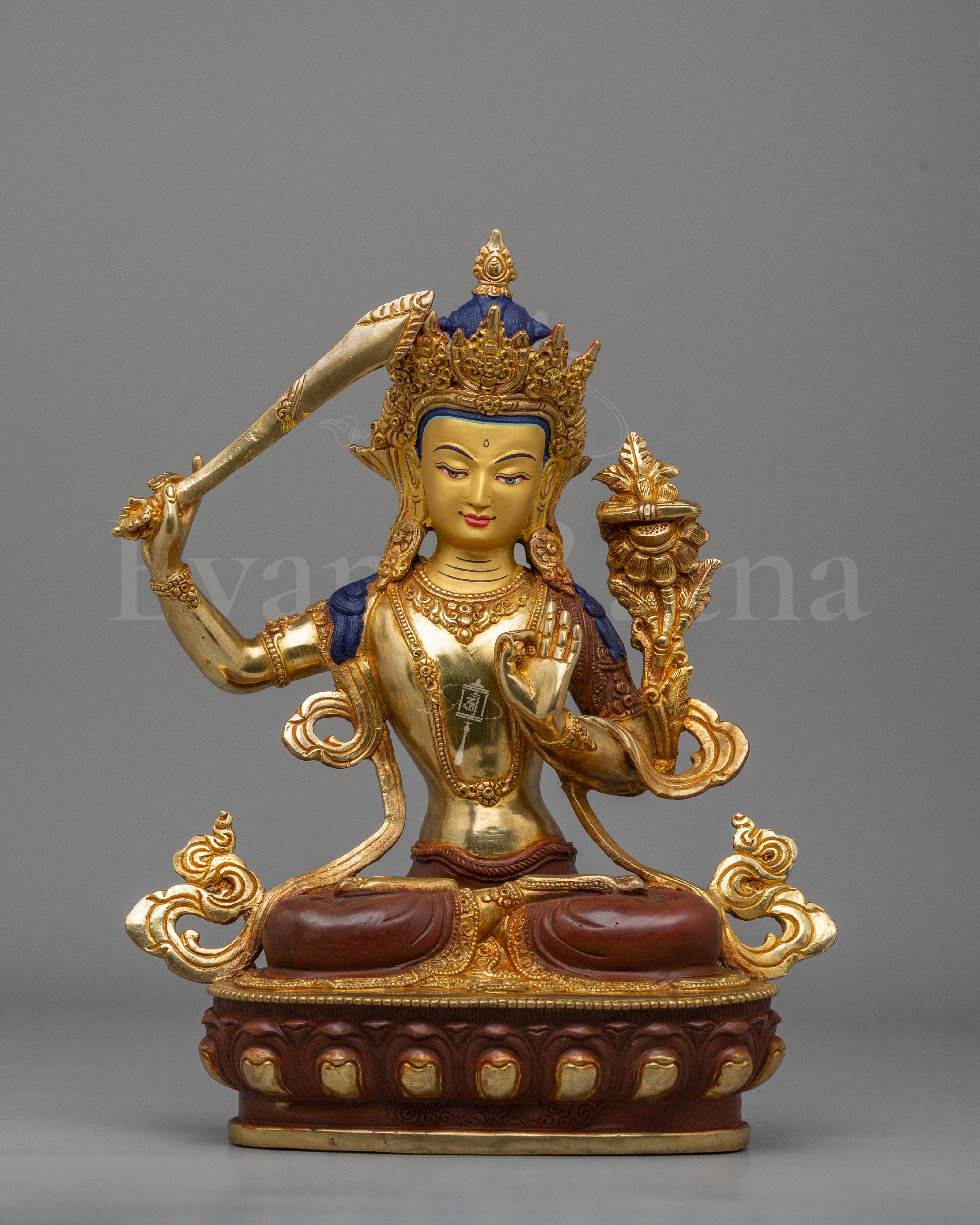 Tibetan Manjushri Statue | Wisdom Bodhisattva Sculpture