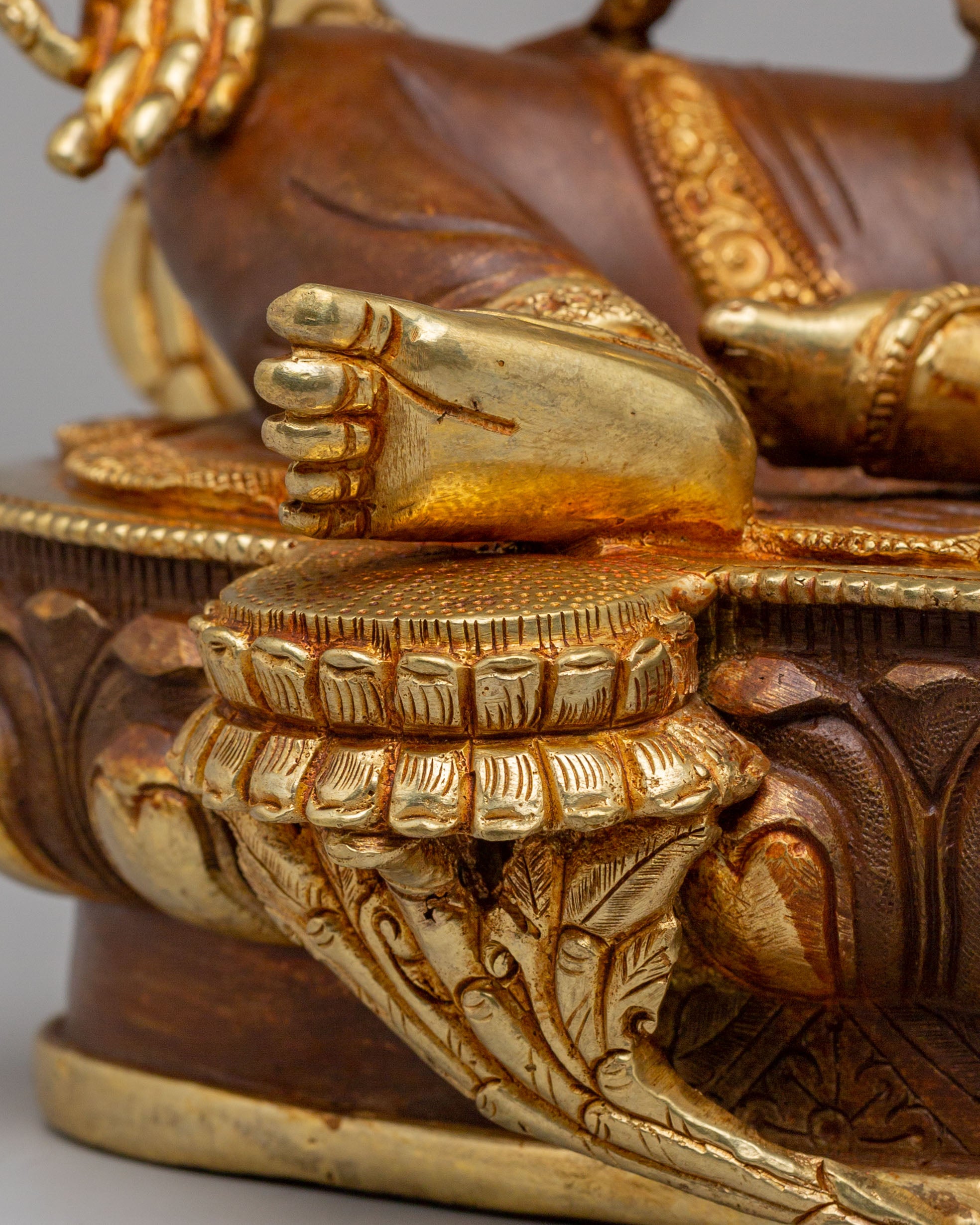 Handcrafted Green Tara Statue | Tibetan Buddhist Goddess Sculpture