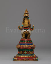 Traditional Himalayan Enlightenment Chorten | Buddhist Stupa Sculpture