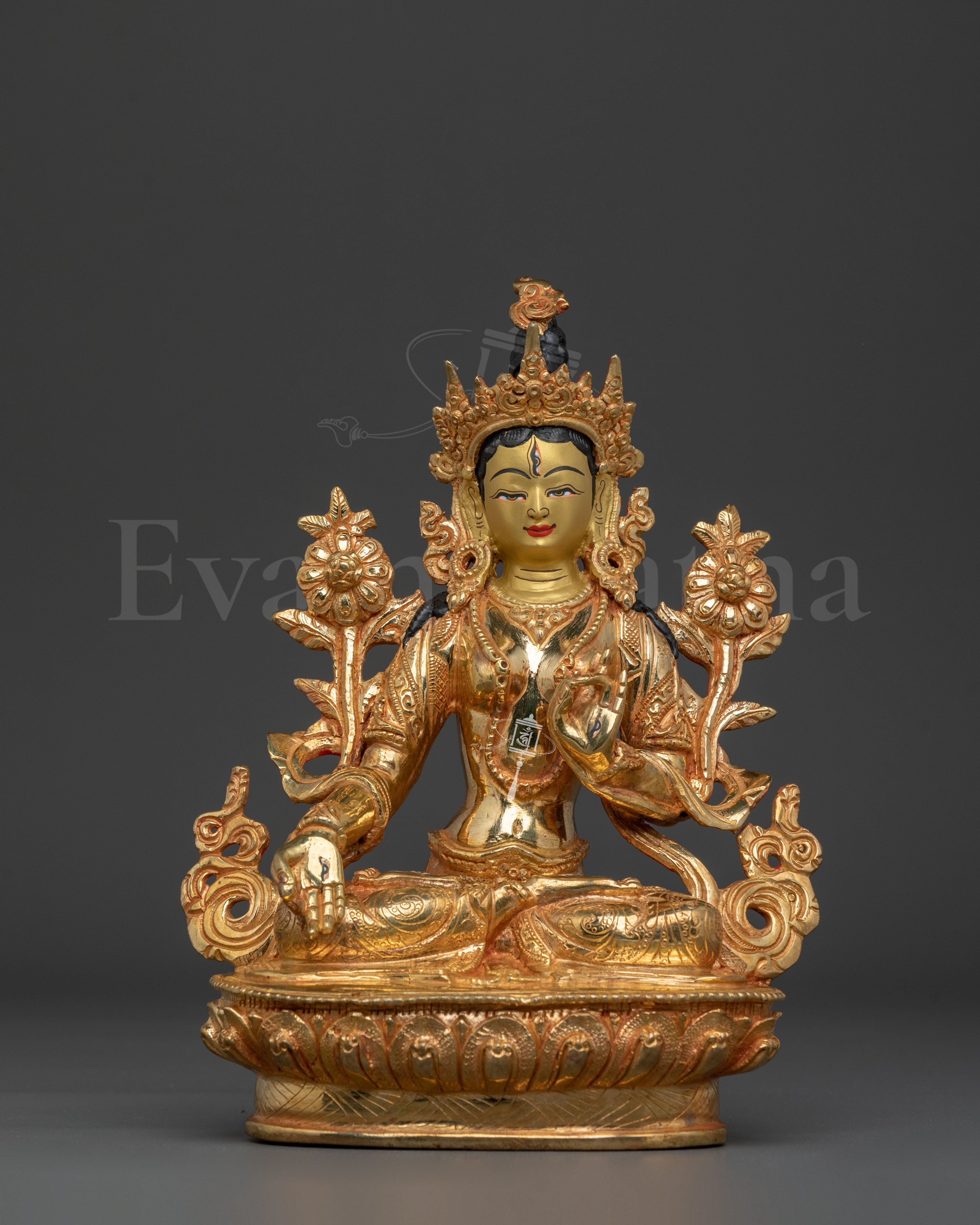 Traditional Himalayan White Tara Figurine