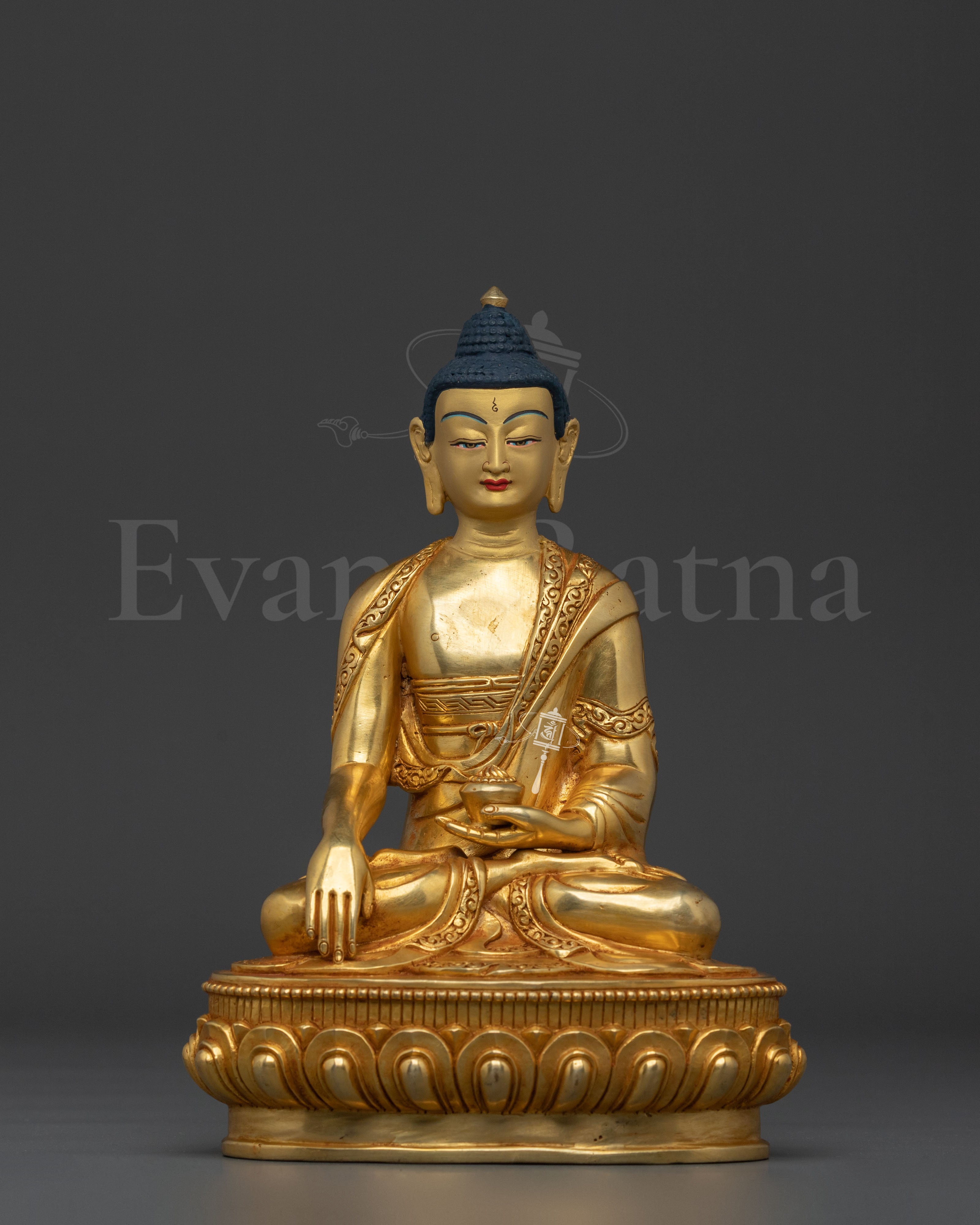 Traditional Shakyamuni Buddha Enlightened Statue | Sacred Buddhist Altar Figure