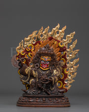 Formidable Buddhist Protector Mahakala Bernakchen Statue