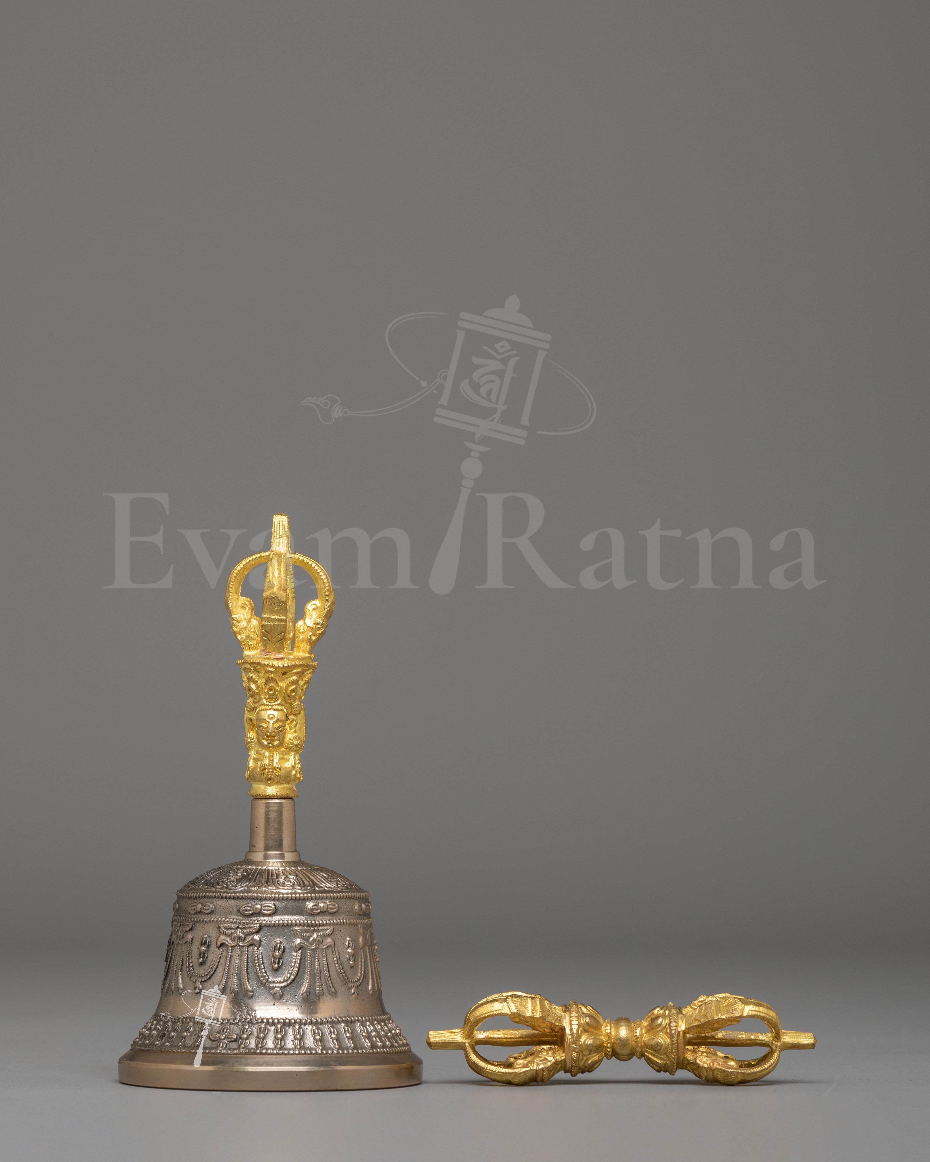 Traditional Buddhist Bell and Vajra Ritual Set 