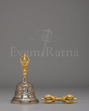 Traditional Tibetan Prayer Bell and Vajra Set 