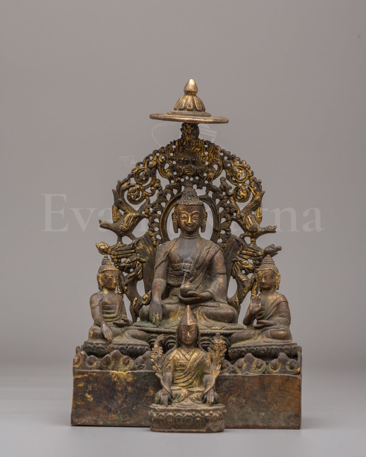 Buddha With Attendant Deities Sculpture