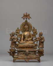 Shakyamuni Buddha With Disciples Statue 