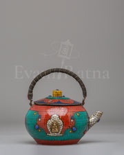 Gemstone Inlay Tea Pot 