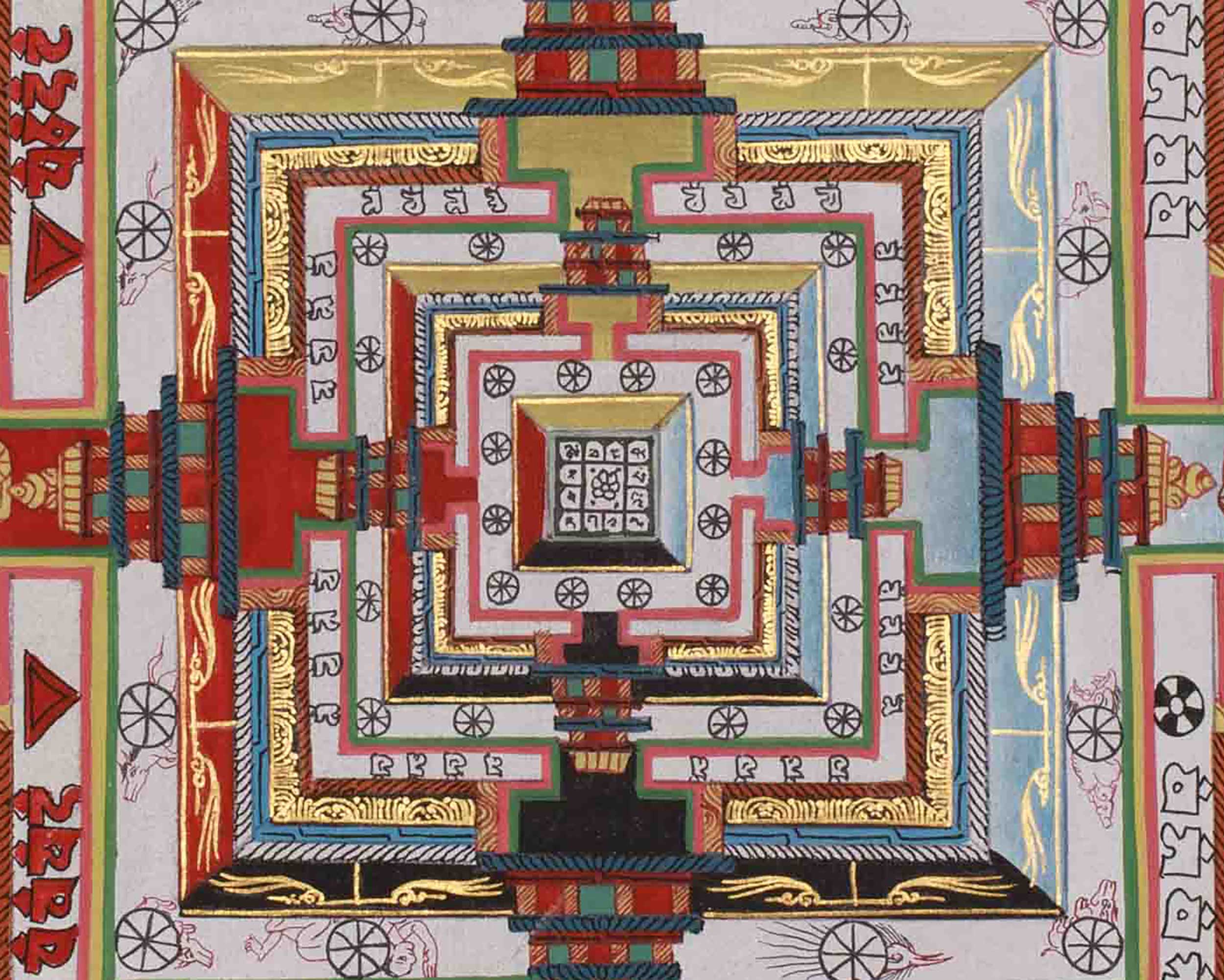 Kalachakra Mandala Wall Art | Peace, Focus, and Transformation Thangka Painting