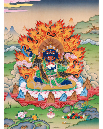Mahakala Bernagchen Thangka Print 
