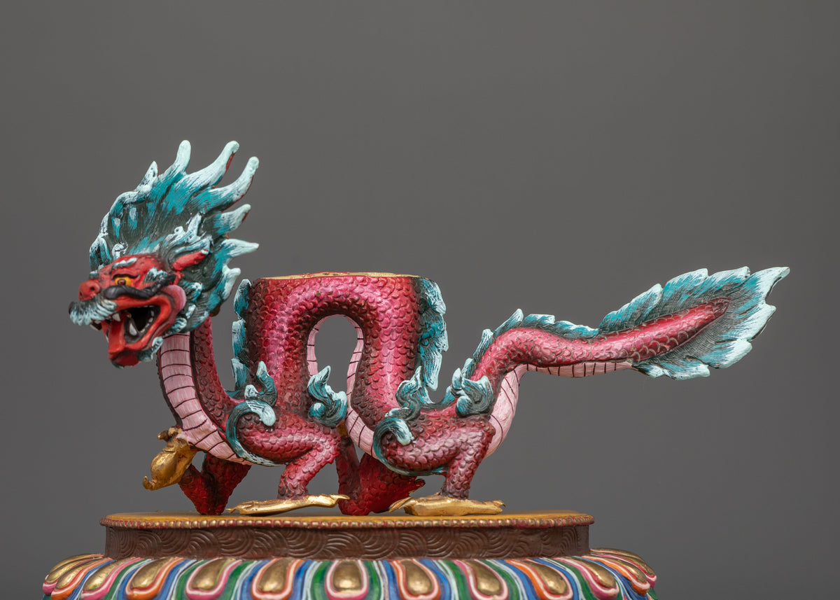 The Deity of Wealth and Compassion | White Dzambhala Statue
