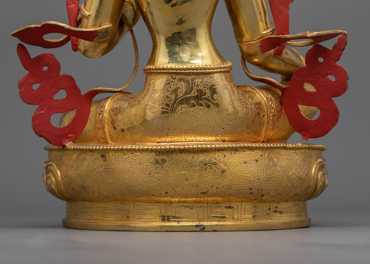 Green Tara Tibetan Goddess Zen Figurine | Beacon of Compassion and Protection