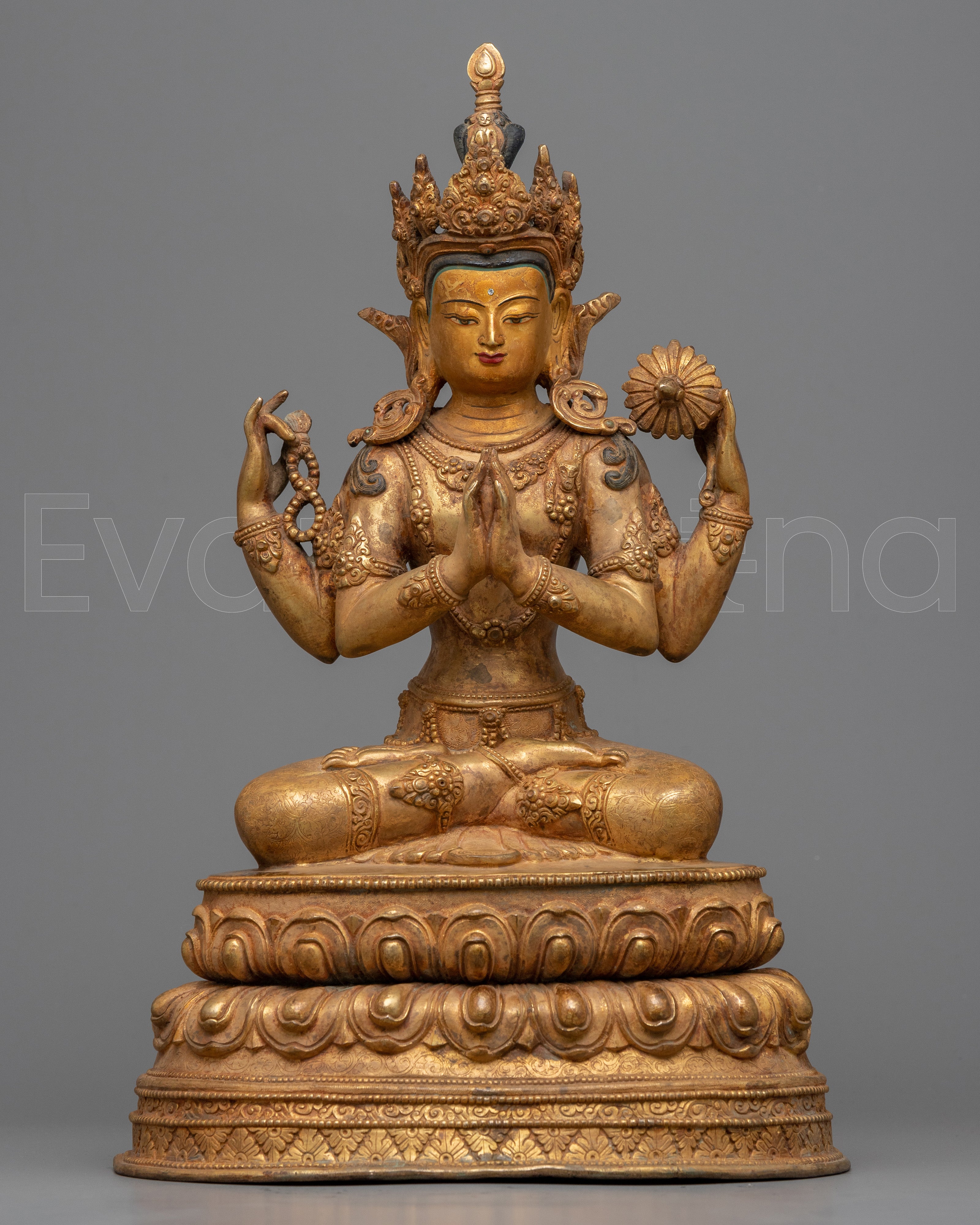  Gilded Chenrezig Statue