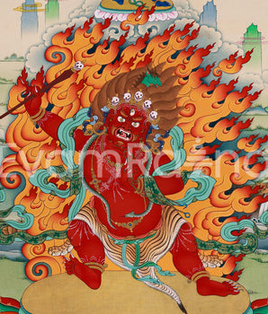 Hayagriva Digital Print | The Divine Guardian | Vajrapani Buddhism | Canvas Art for Spiritual Enhancement