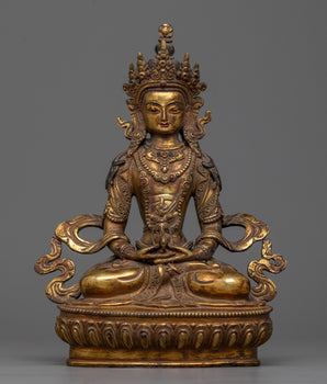 amitayus-buddha-of-long-life-antique sculpture