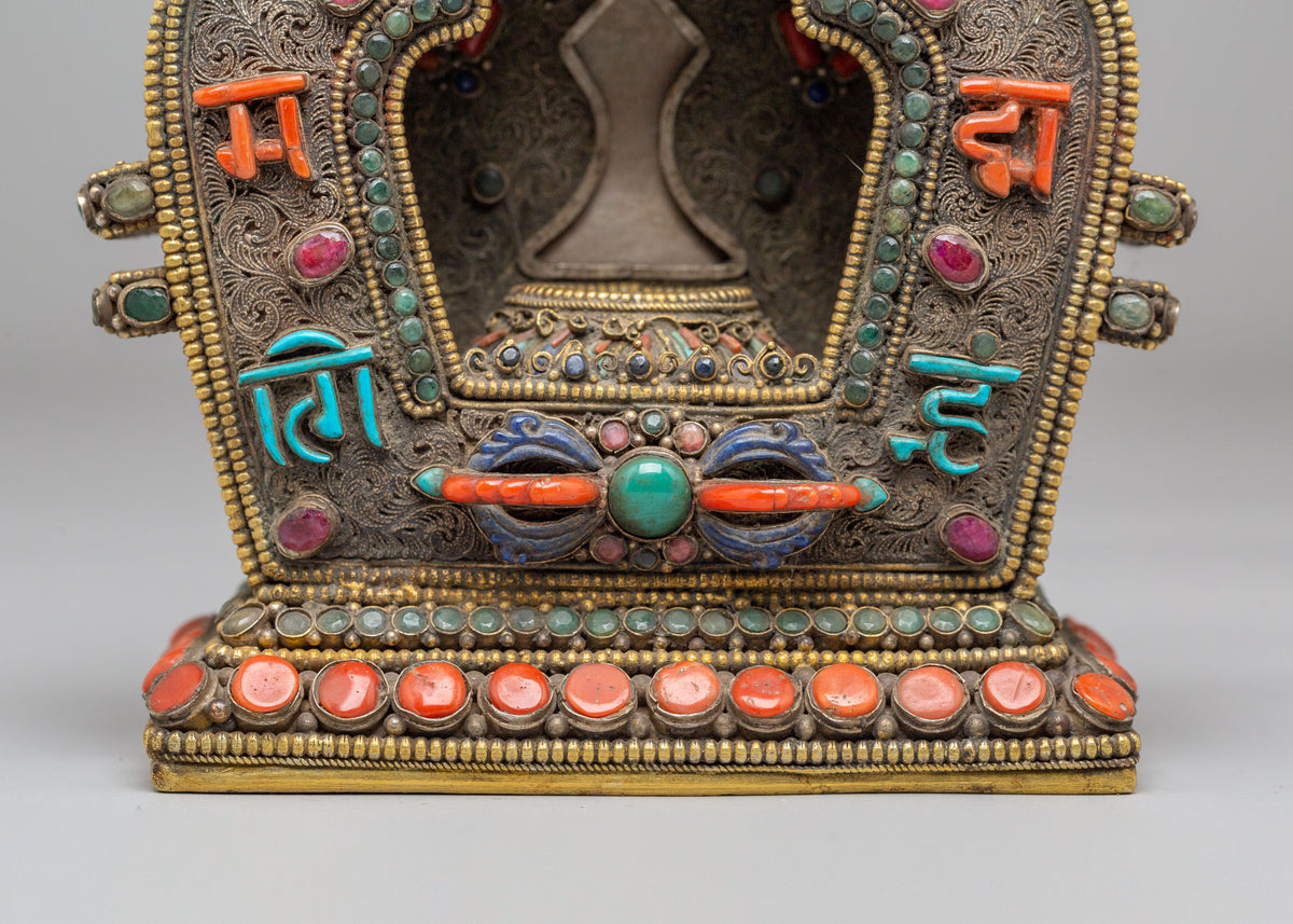 Exclusive Buddhist Ritual Ghau Box | Traditional Tibetan Prayer Box