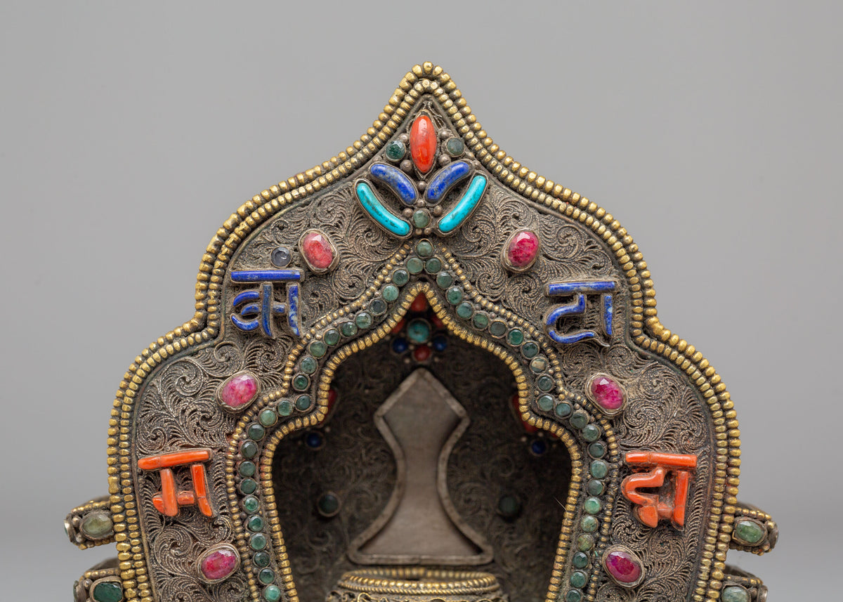 Exclusive Buddhist Ritual Ghau Box | Traditional Tibetan Prayer Box