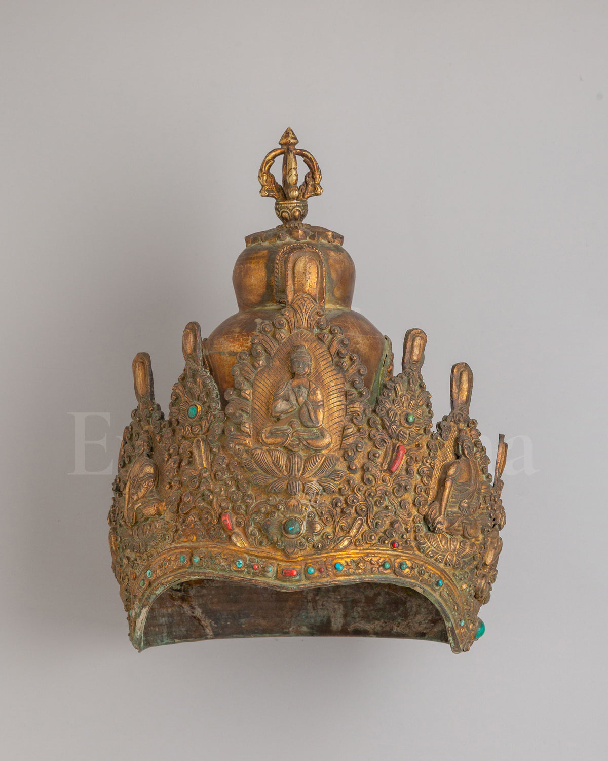 Tibetan Buddhist Ritual Crown 