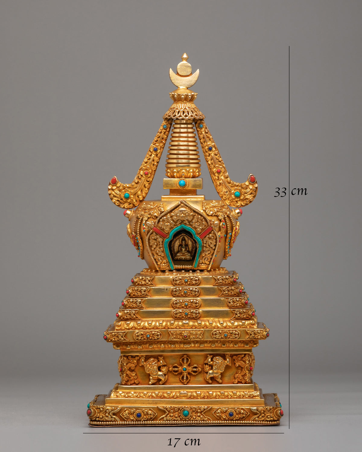 Enlightenment Stupa for Buddhist Altar | Handcrafted Spiritual Decor