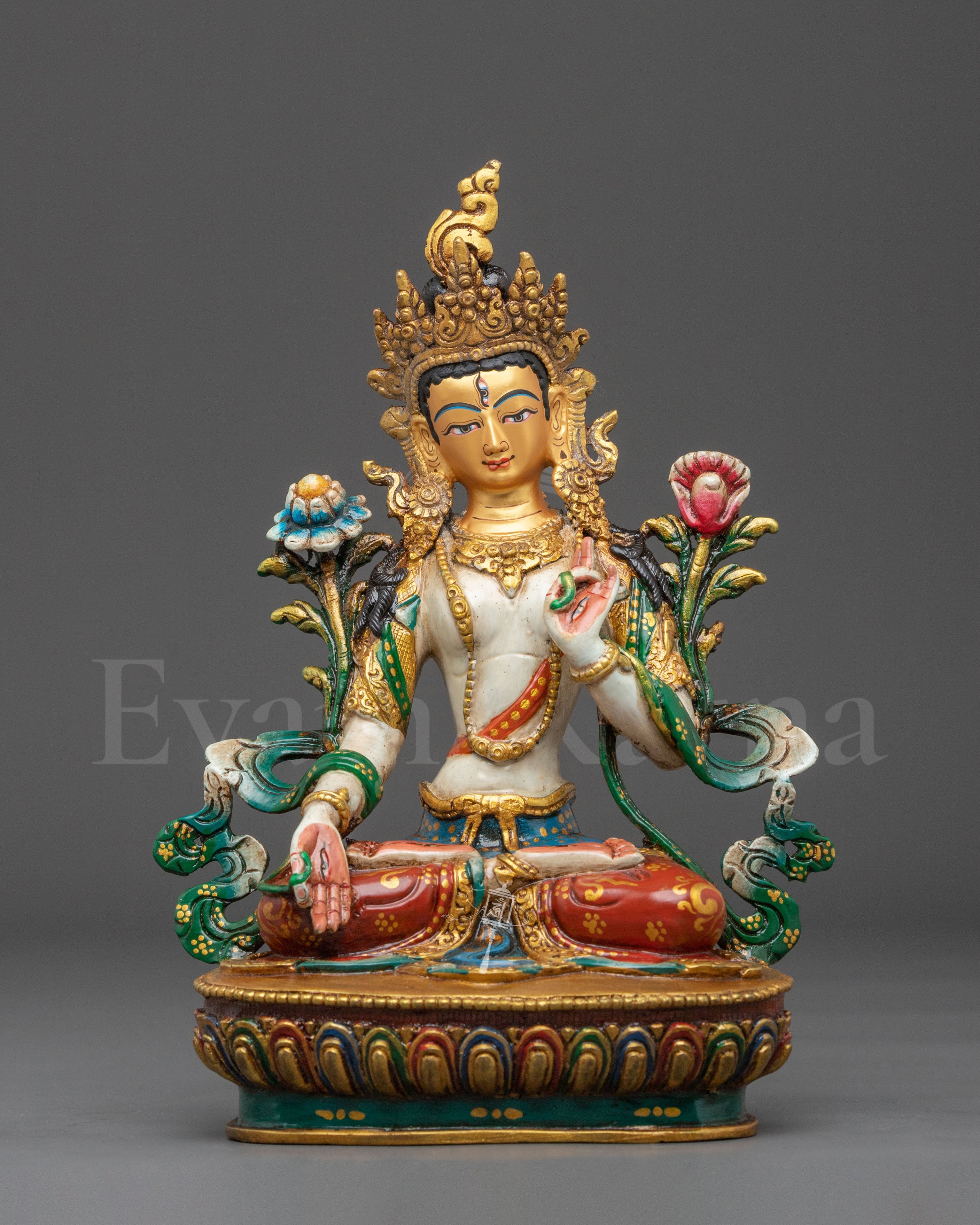 Handmade Divine White Tara Figurine