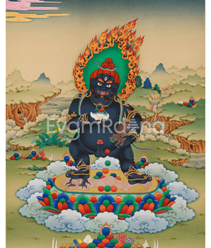 Traditional Black Dzambhala Canvas Print