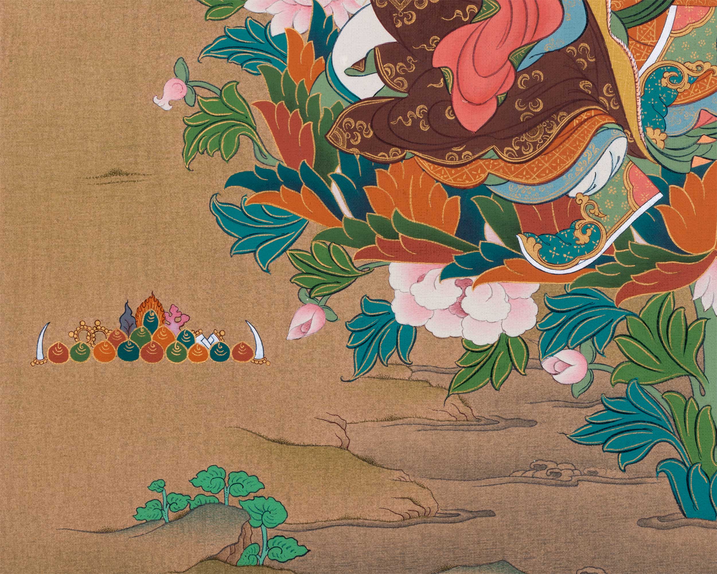 Traditional Padmasambhava Thangka Print | Guru Rinpoche, The Lotus Born Master