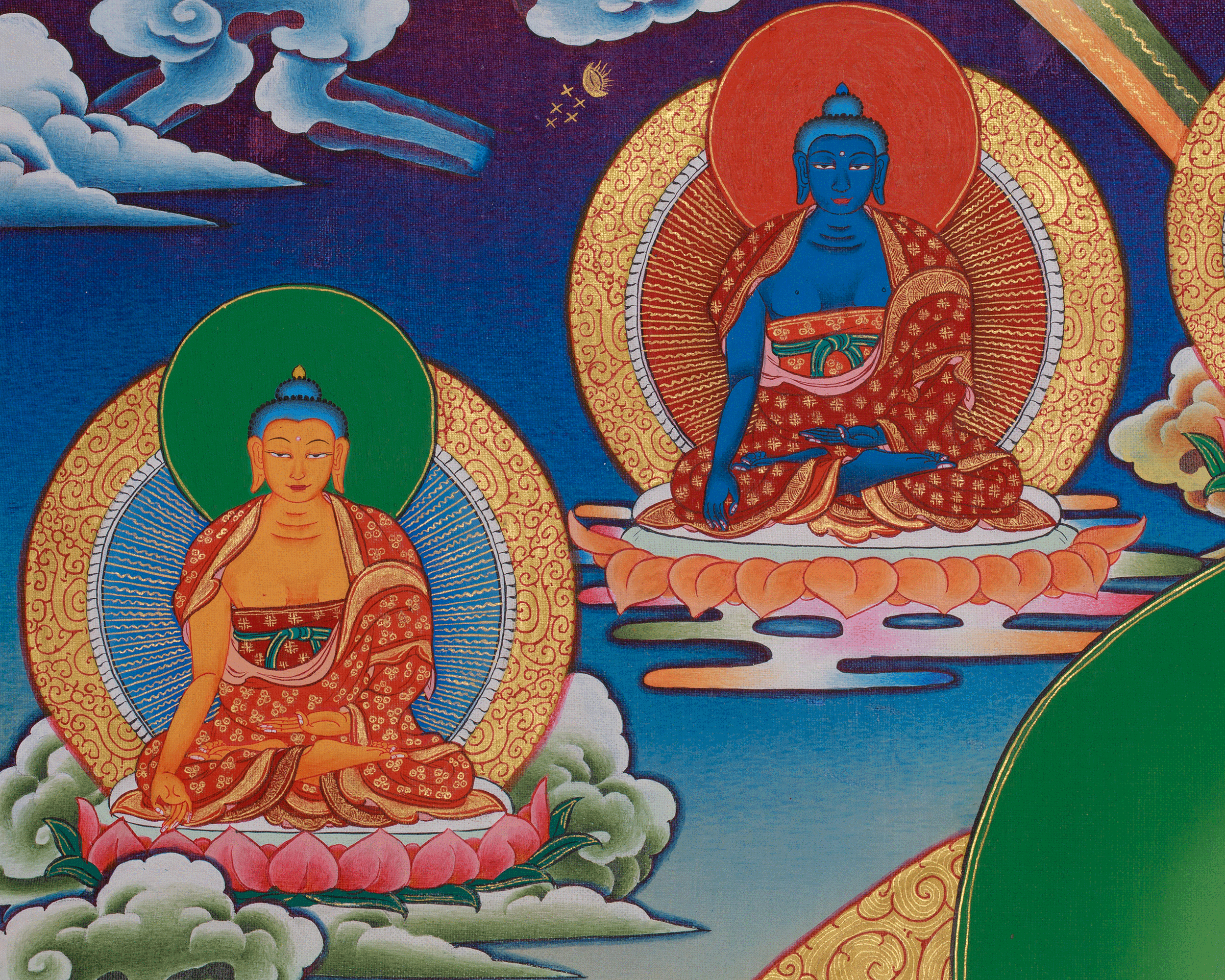 Buddhist Amitabha Buddha Thangka | Pure Land Buddhism