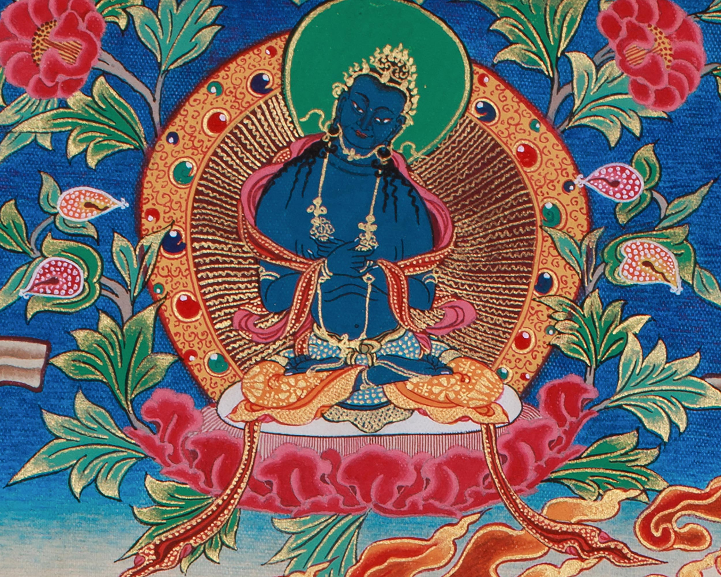 4-Armed Mahakala Painting | Fierce Protector Deity of Wisdom and Power