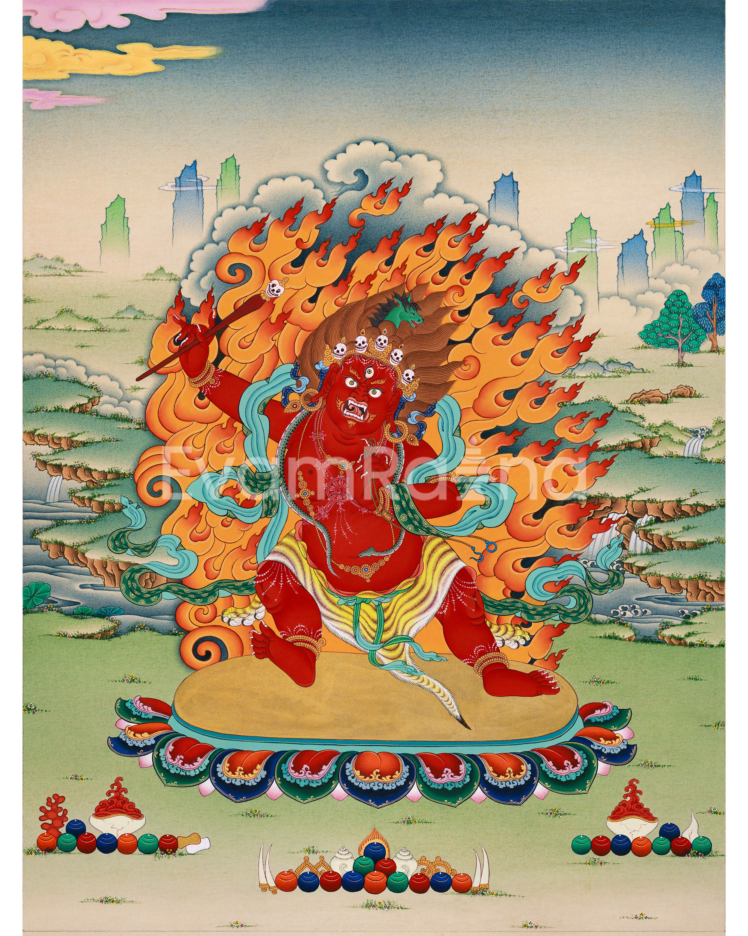 Spiritual Hayagriva Thangka Print 