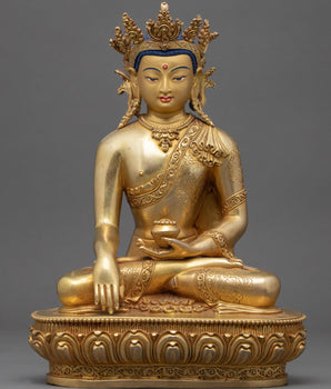 Crowned Buddha Shakyamuni Statue