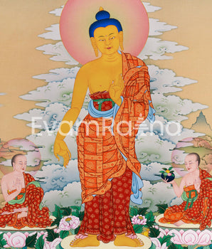 Buddha Shakyamuni Canvas Print | Sacred Art of the Enlightened One | Tibetan Buddhist Wall Decor
