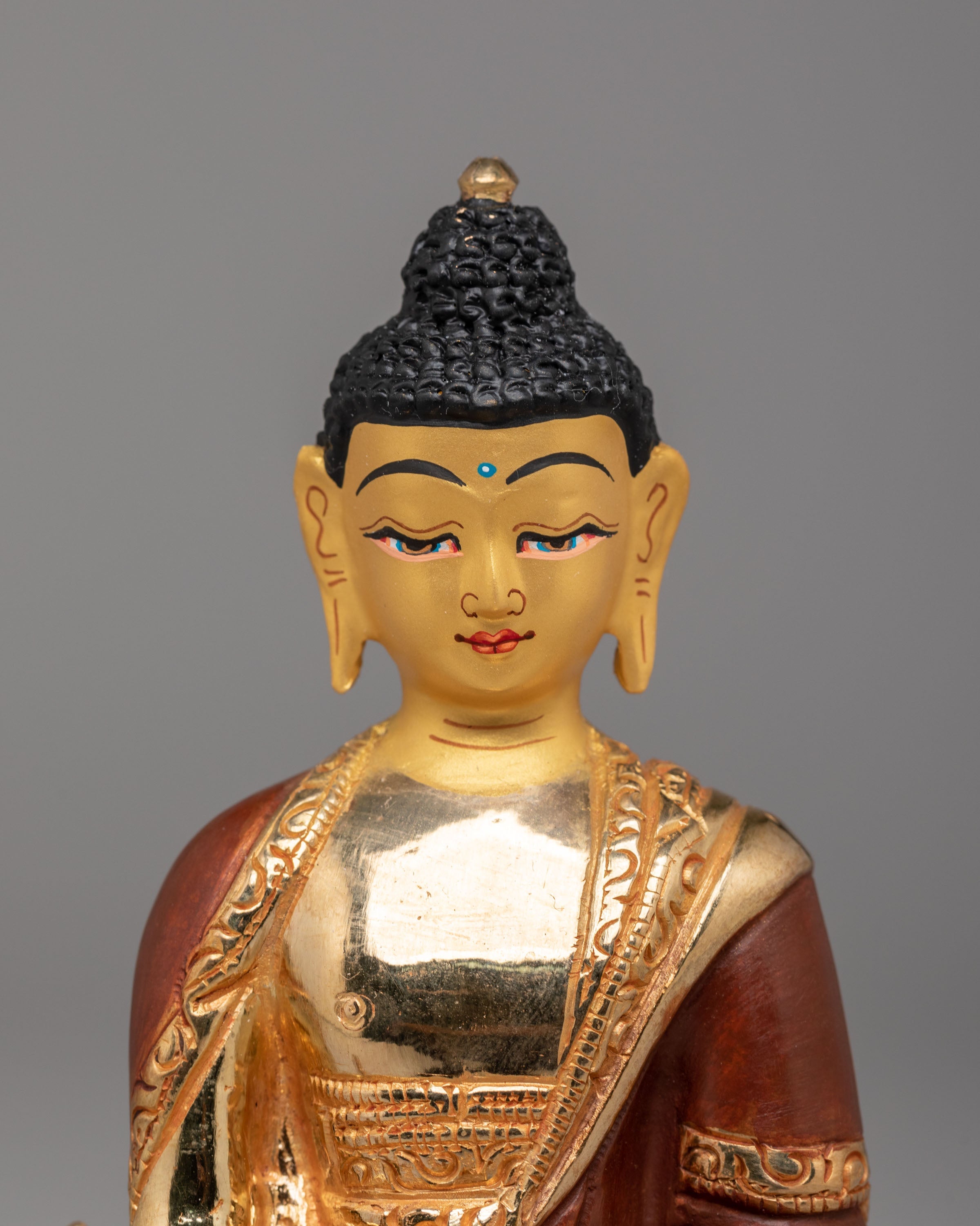 Gold Plated Three Buddha Set | Shakyamuni, Medicine Buddha & Amitabha Altar Decor