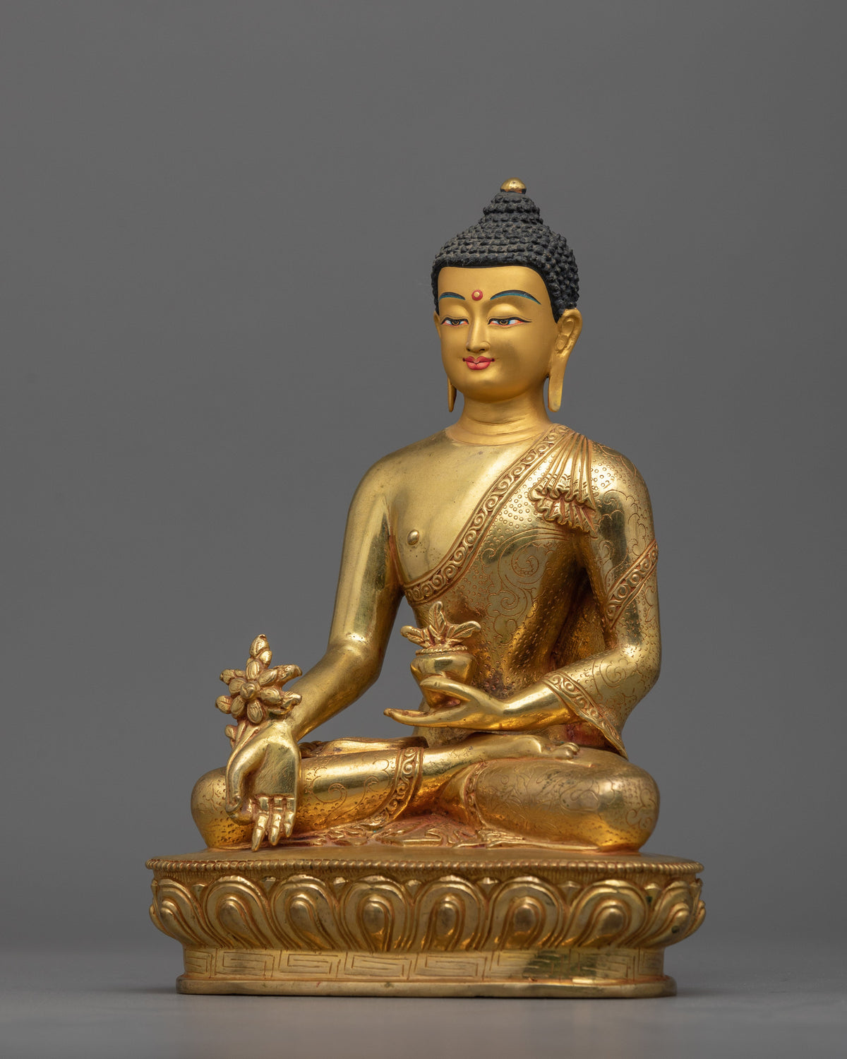Medicine Buddha Sculpture For Meditation Altar | Supreme Healer Bhaisajyaguru Sculpture