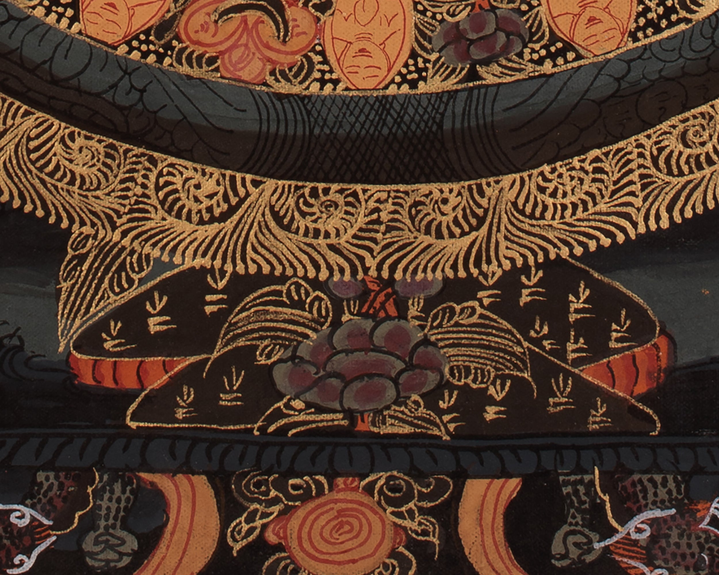 Triple Mandala of Buddha Thangka | Sacred Hand-Painted Buddhist Thangka Artwork