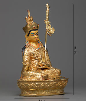 guru-rinpoche-gold gilt statue