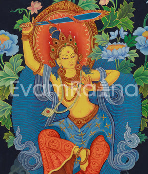 Manjushri, Deity of Wisdom: High-Quality Newari Art