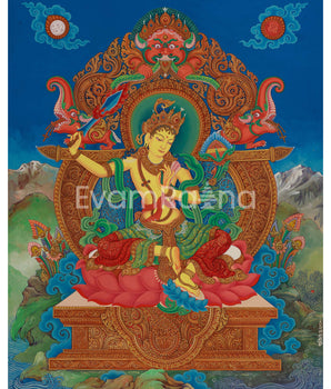 Manjushree Thangka Canvas Print