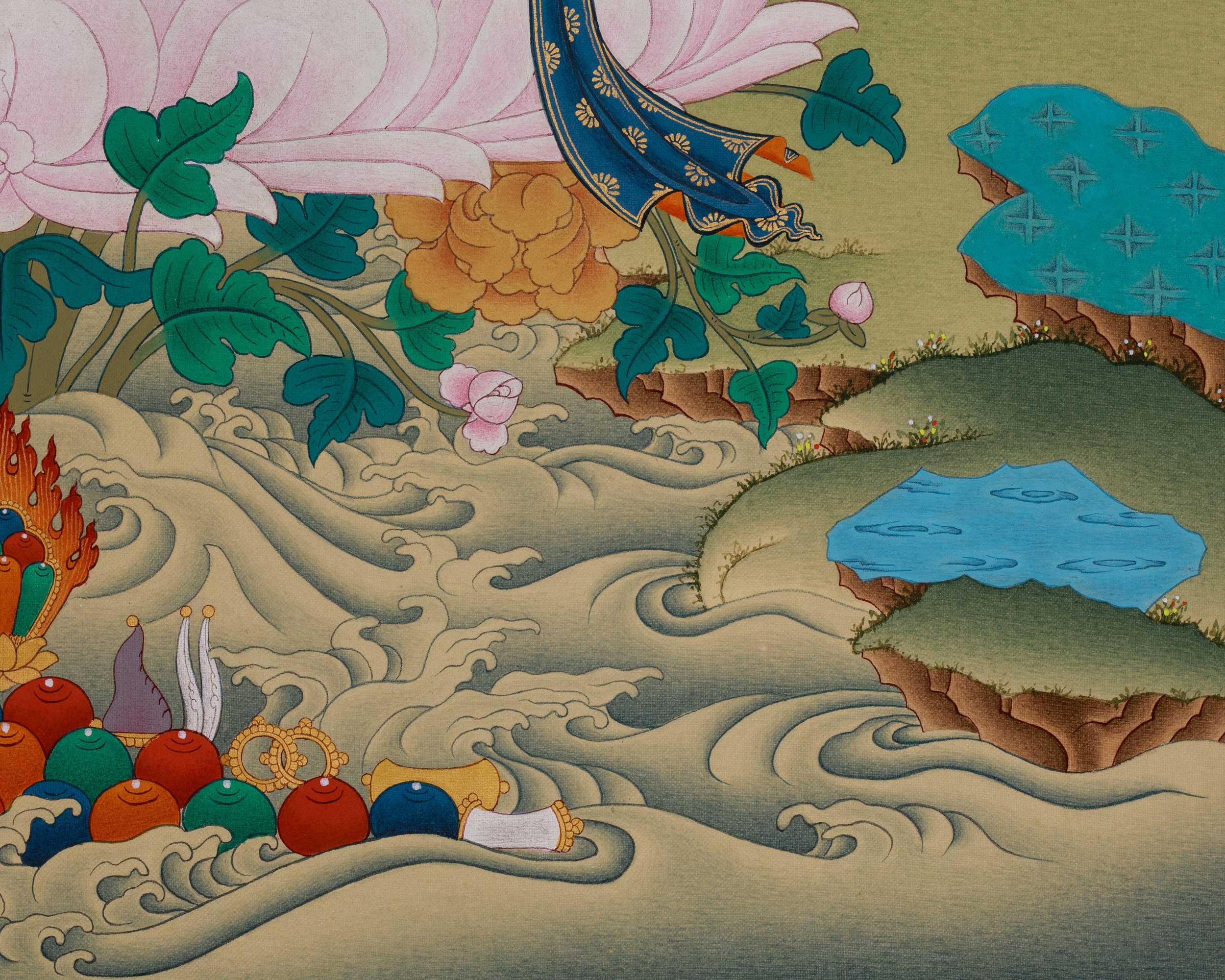 White Tara Healing and Longevity Art | Himalayan Buddhist Painting