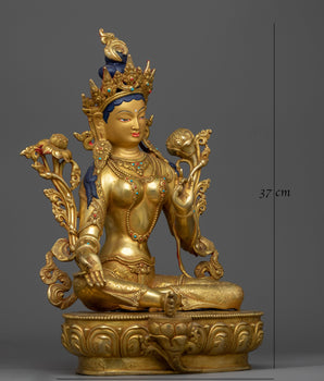 sculpture of green-tara