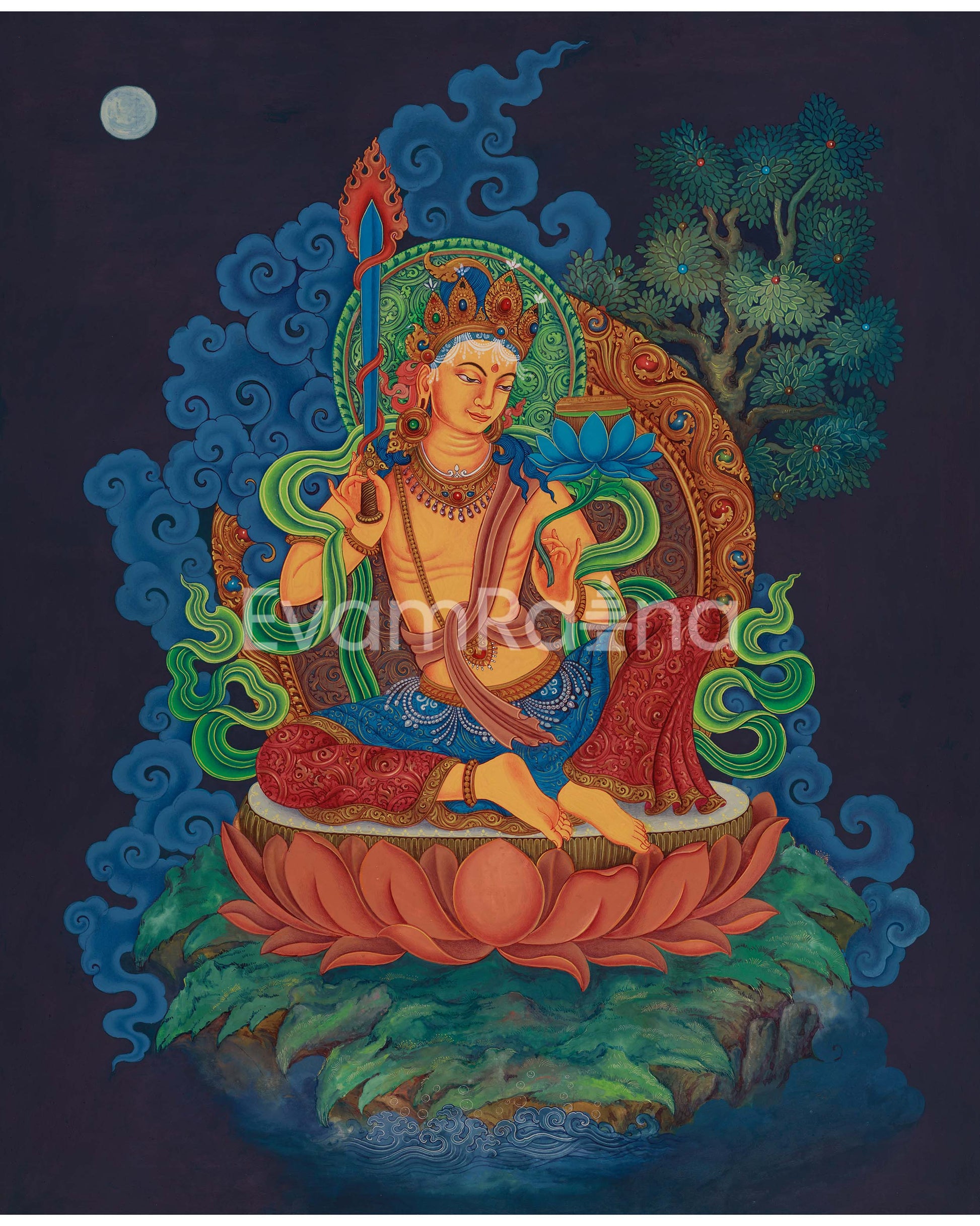 Canvas Print of Manjushri Bodhisattva |