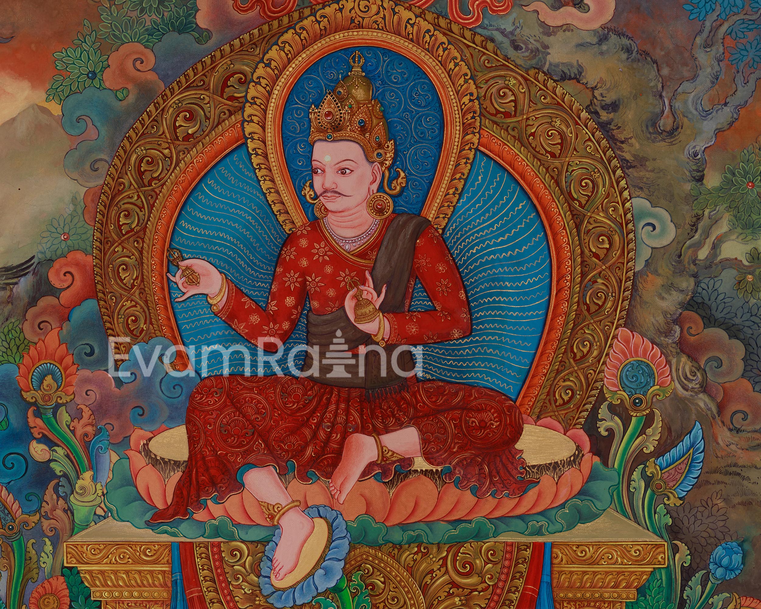 Mahasiddha of Kathmandu Valley | Jamana Gubaju Thangka Print