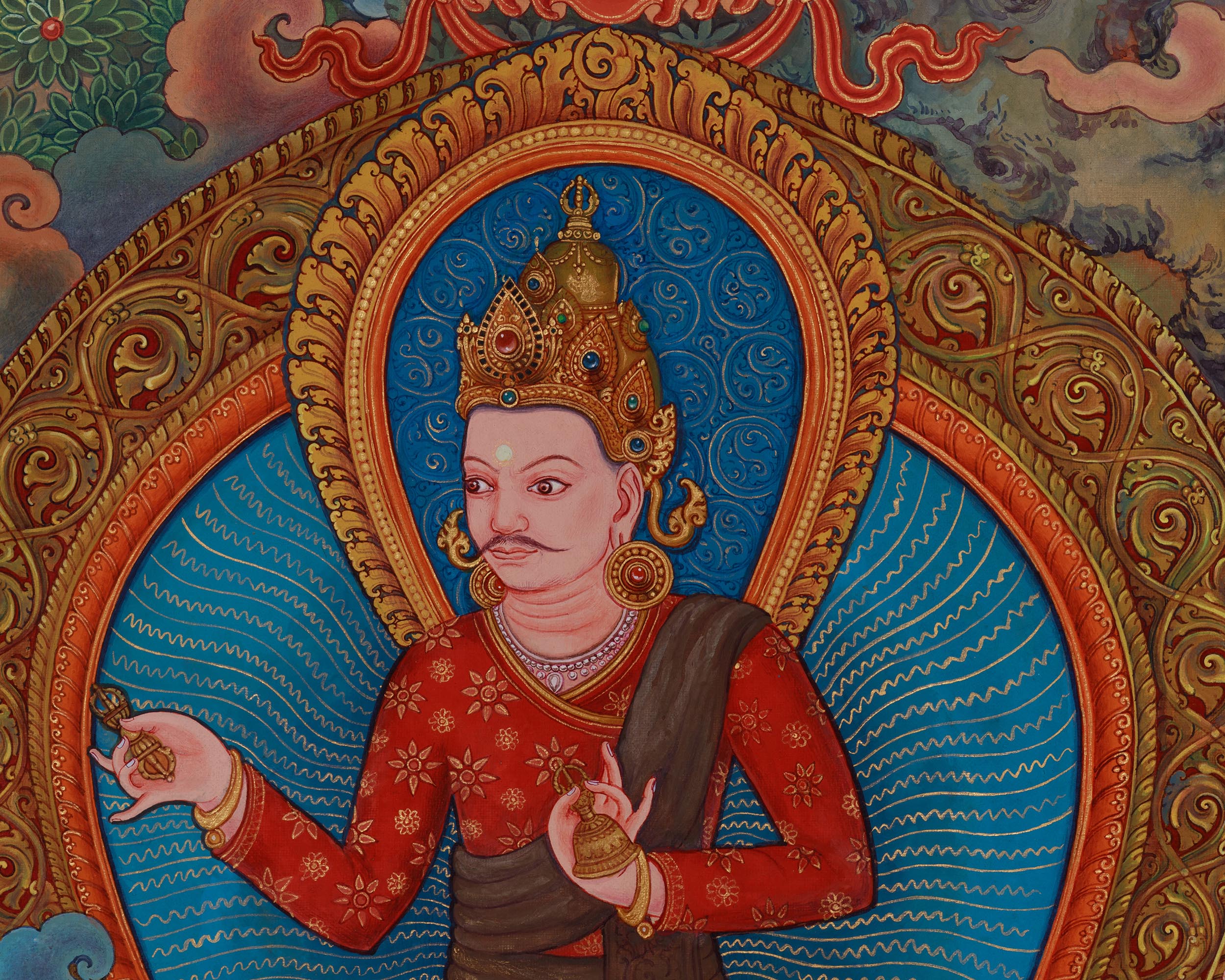 Mahasiddha of Kathmandu Valley | Jamana Gubaju Thangka Print